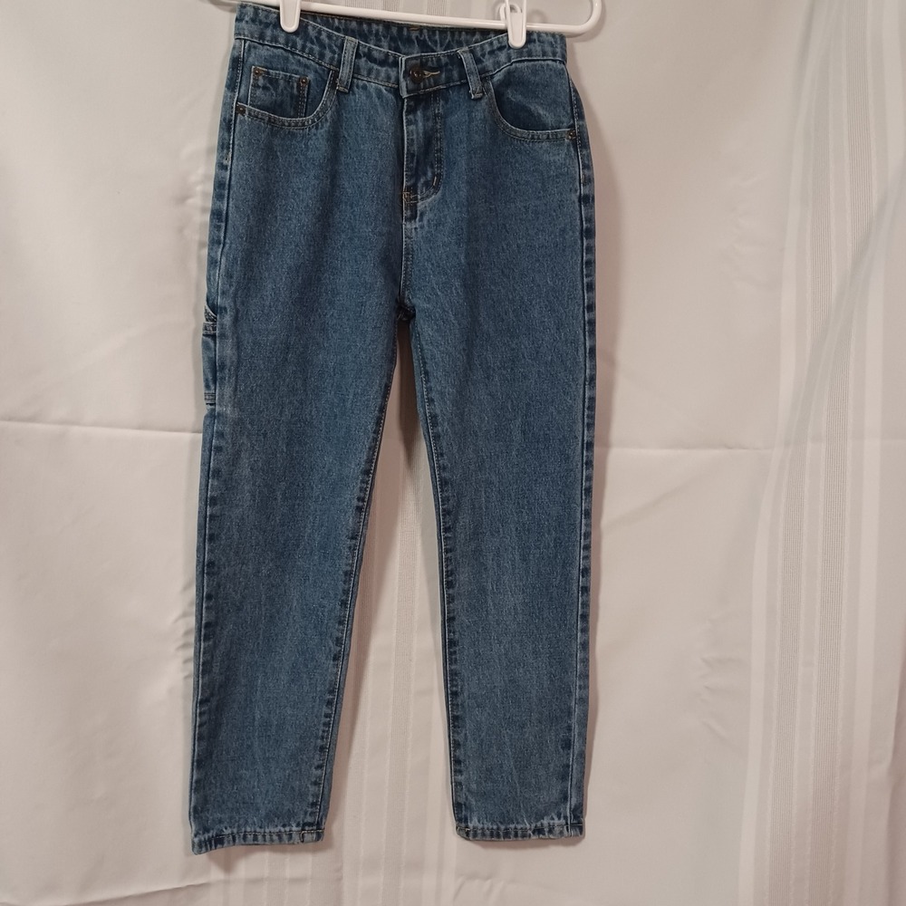 Peace Republic Carpenter Jean Boy 13 Blue Medium Wash Straight Leg Utility Pants
